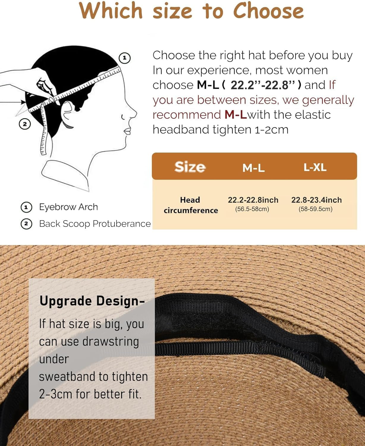 Panama Hat Sun Hats for Women Men Wide Brim Fedora Straw Beach Hat UV UPF 80+