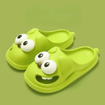 Tongue Kiss Slippers Big Eye Dog Slippers,Cute Funny Big Eye Dog Fun Cartoon Package Head Eva Slippers for Women