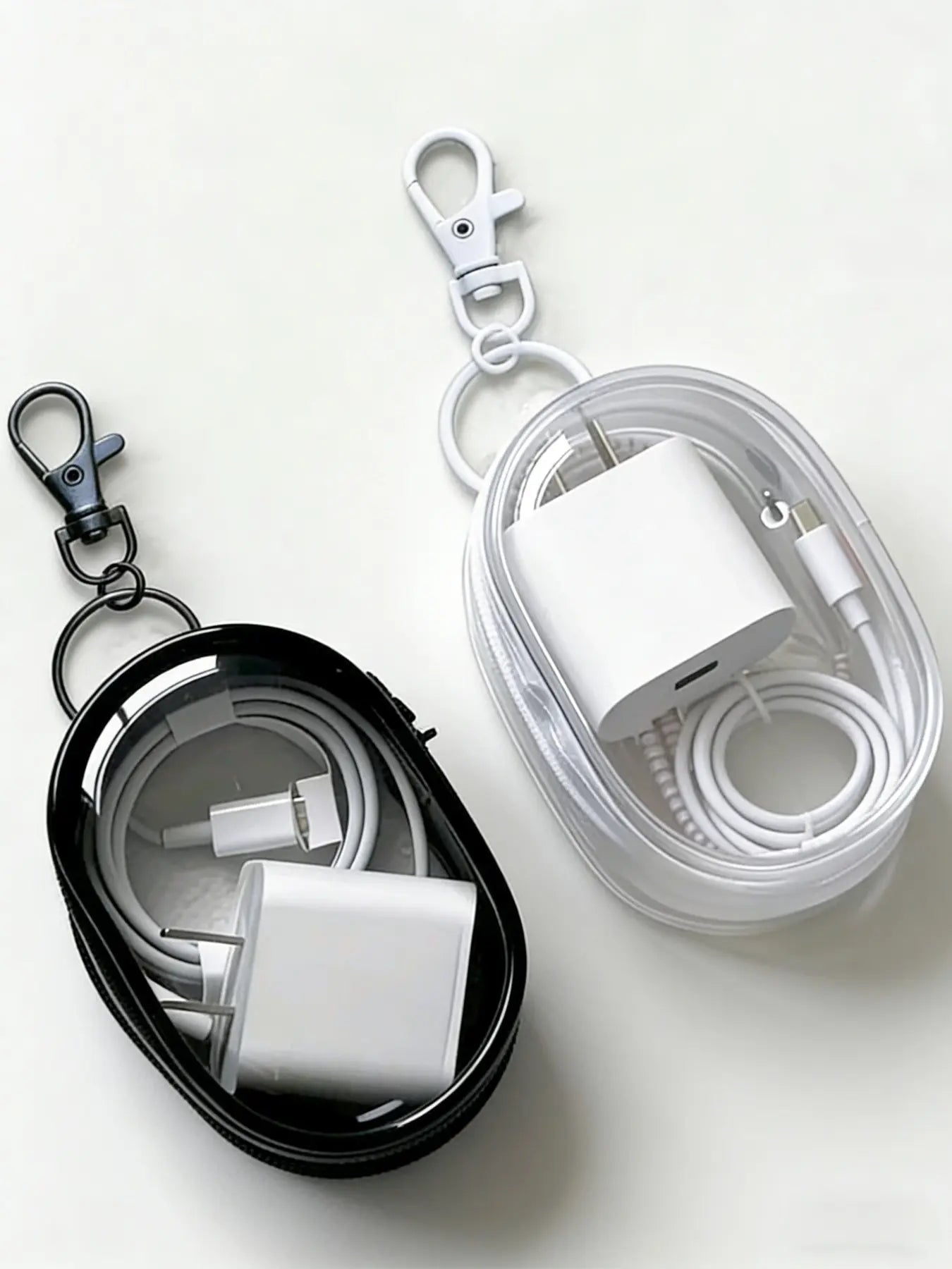 Mini PVC Zipper Key Bag, Transparent Electronic Data Cable Charger Storage Pouch, Portable Earphone Case, Travel Daily Use, Value Multi-Pack, Organiser