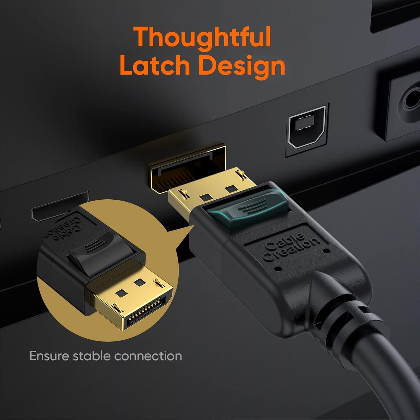 Displayport Cable [10Ft/3M], 4K DP Cable 1.2 Male to Male Support 4K@60Hz, 2K@144Hz Compatible with Computer, Desktop, Laptop, PC, Monitor, Projector,Black