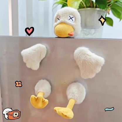 Magnetic Detachable New Cute Salted Duck Plush Toy Funny Spliced Stuffed Duck Doll Novelty Soft Plushie Prank Toy Birthday Gifts