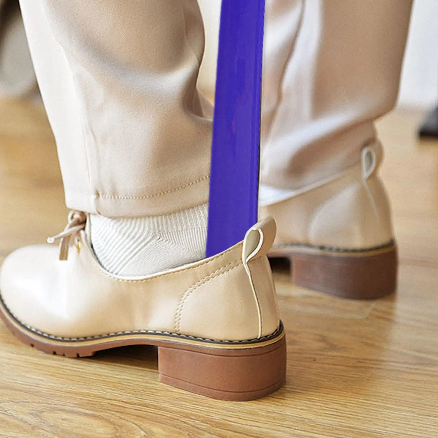 42.5X4X2.2Cm Easy to Use ABS Long Handle Shoes Horn Artifact Pull Pumping Shoes Professional Women Men Shoe Horn Shoes Spoon