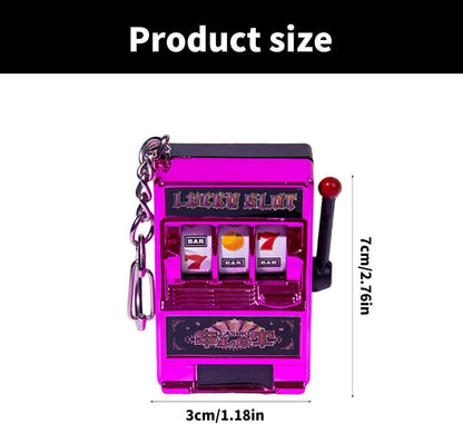 Keychain, Miniature Fruit Slot Machines Keychain Prize Toy Keyring Pendant Jewelry Easy Carry Entertainment Gadget