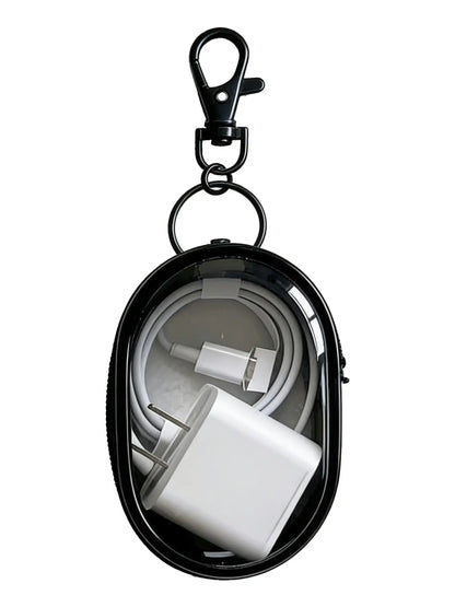 Mini PVC Zipper Key Bag, Transparent Electronic Data Cable Charger Storage Pouch, Portable Earphone Case, Travel Daily Use, Value Multi-Pack, Organiser