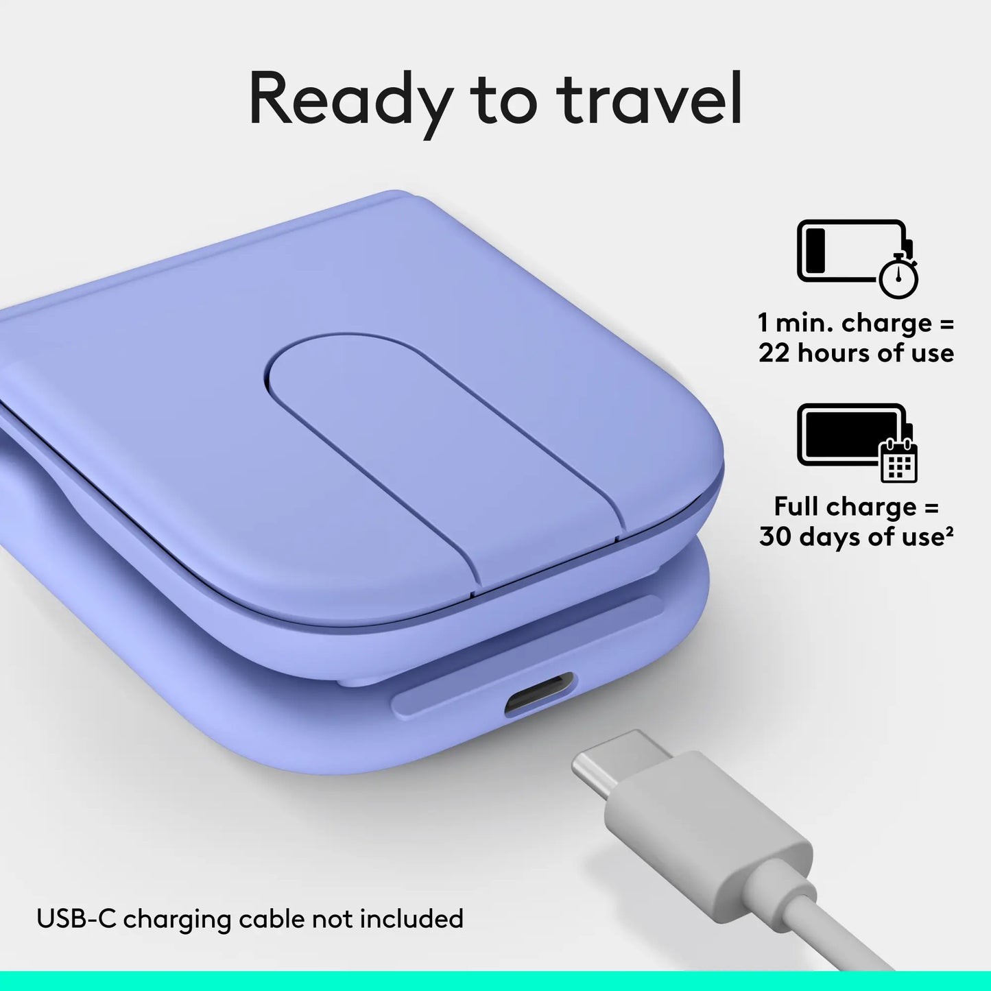 Logitech Mobi Fold, Ultra-Portable Travel Mouse, Small and Light, Touch Scroll, Quiet Clicks, 4K DPI, Bluetooth, for Windows PC, Mac, Chromebook, Android, Ipad